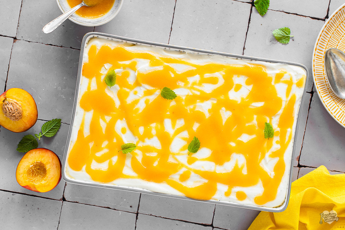 Peach Tiramisu with Lactose-Free Madeleines