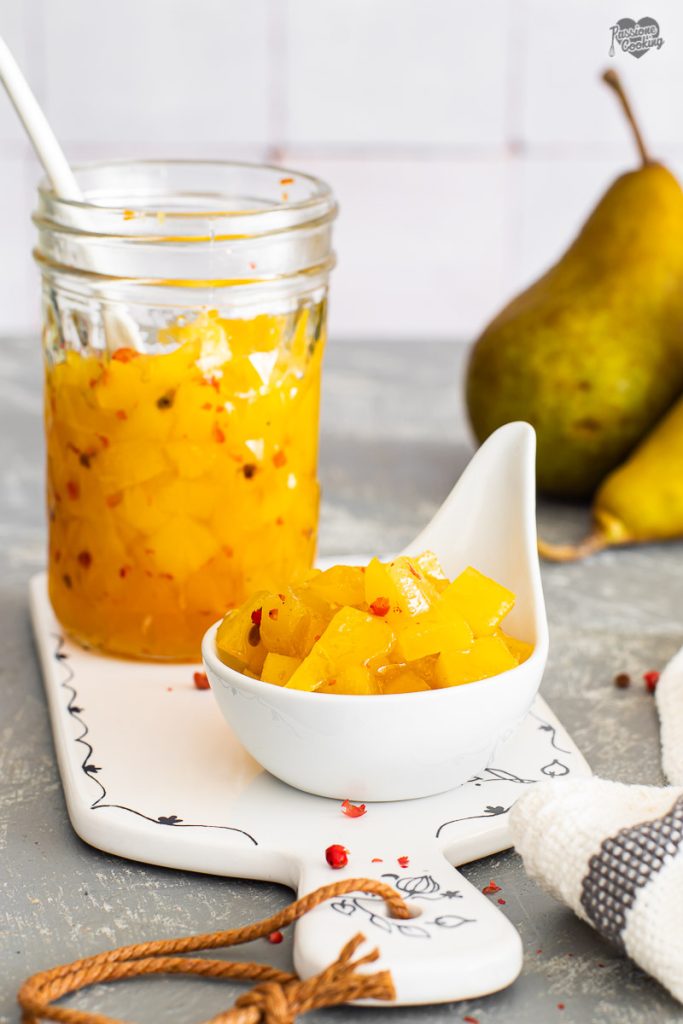 Pear Chutney with Saffron