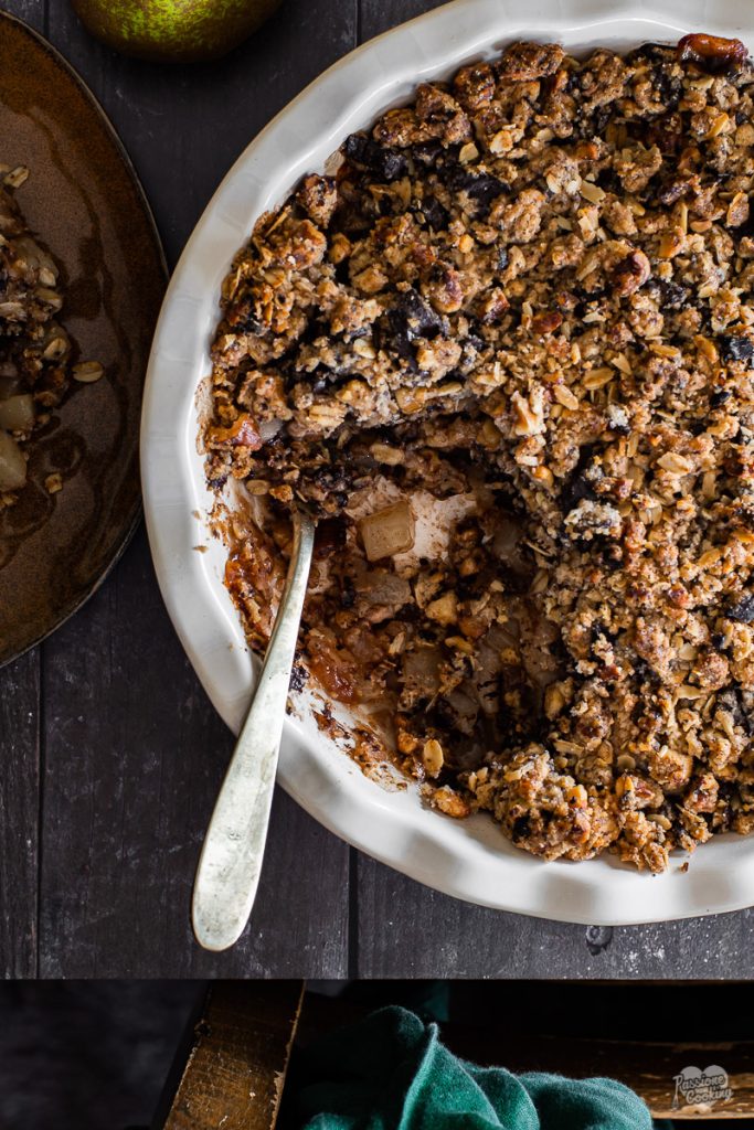 Pear and Chocolate Crumble
