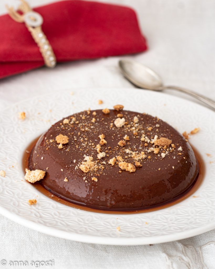 Persimmon and cocoa pudding without sugar