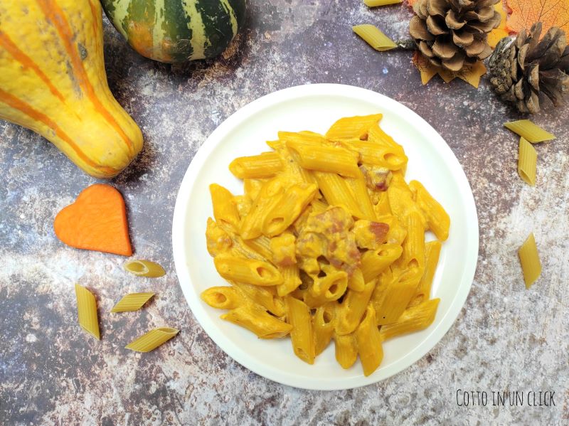 pumpkin carbonara pasta
