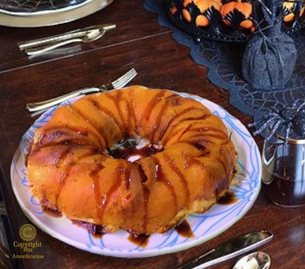 Pumpkin Bundt Cake with Trick