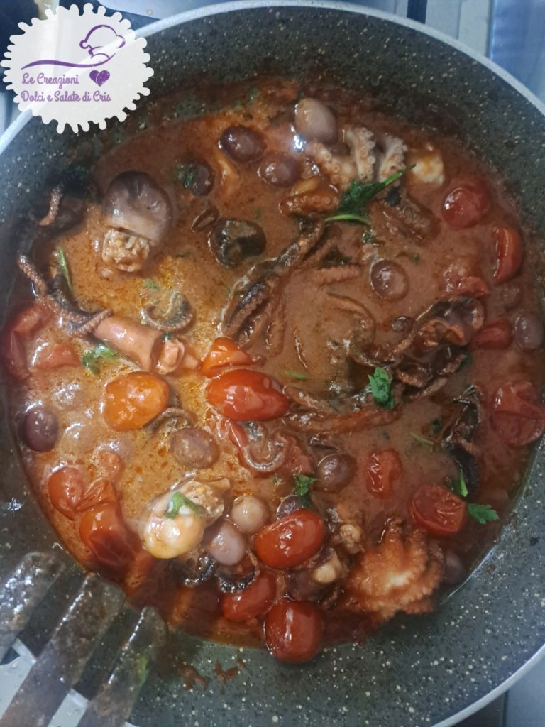 linguine with baby octopus