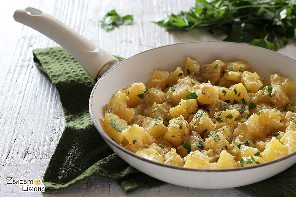 Potatoes with Milk in a Pan