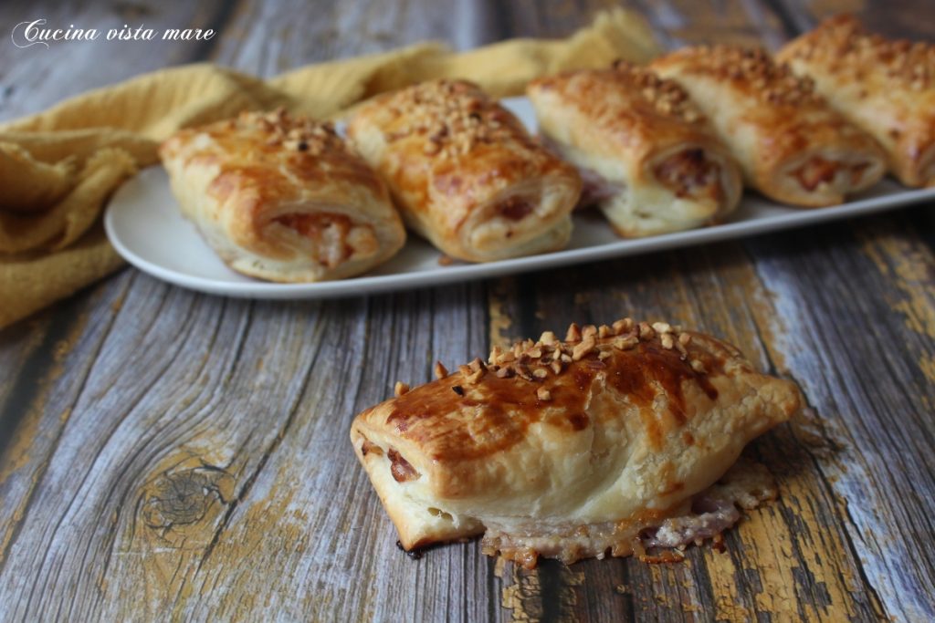 Puff Pastry Cannoli with Onions and Asiago Sea View Cooking