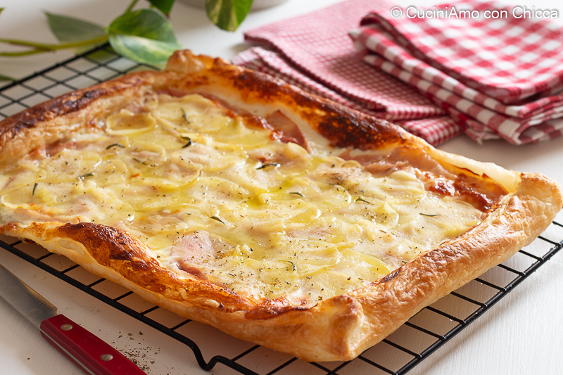 Puff Pastry with Ham and Potatoes