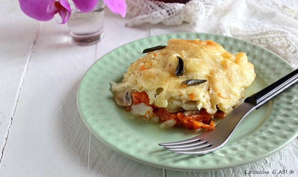 Pumpkin, Mushroom, and Potato Millefeuille