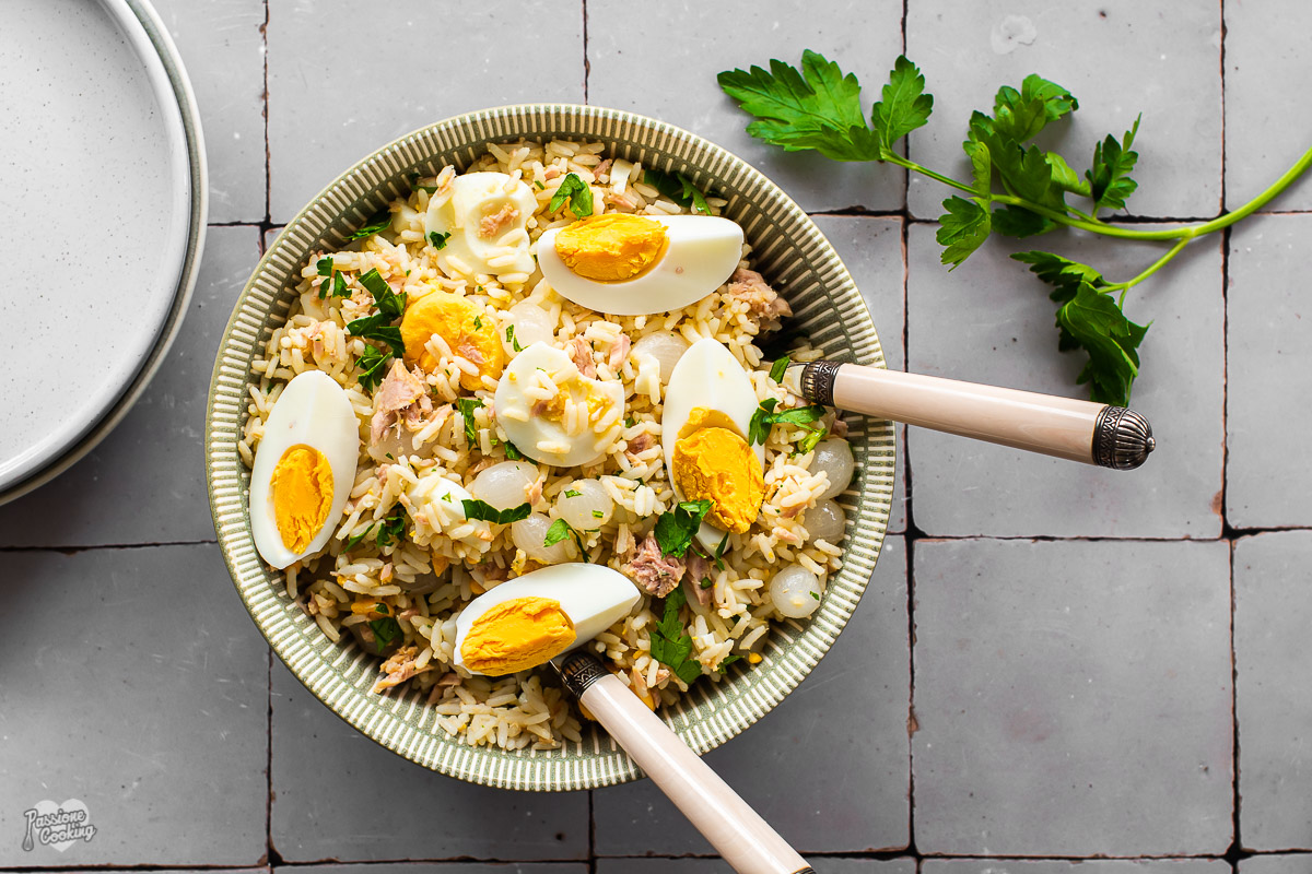 Rice Salad with Tuna and Eggs