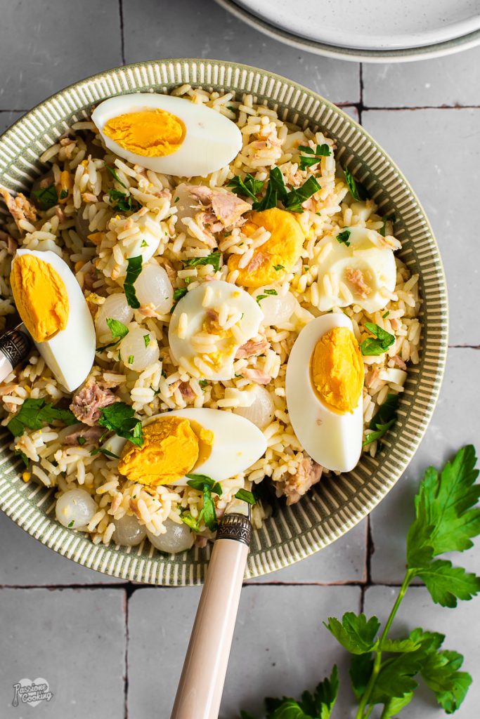 Rice Salad with Tuna and Eggs