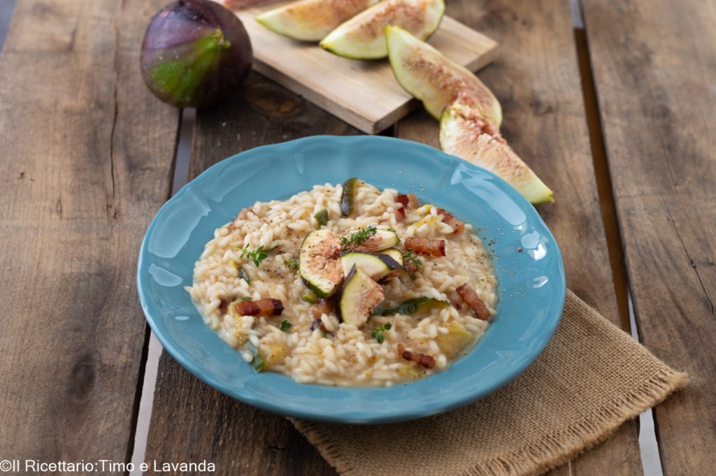 risotto with figs and guanciale