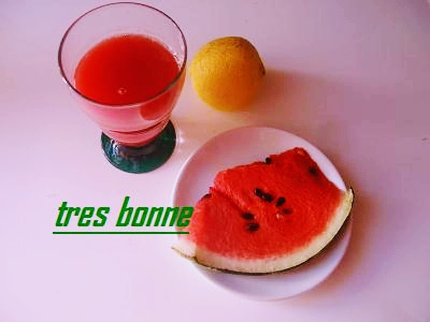 Watermelon and Lemon Fruit Juice