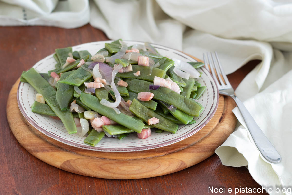 Sautéed Snap Peas with Bacon