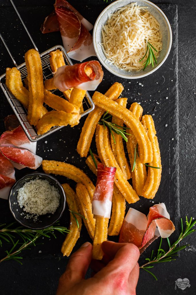 Savory Churros with Speck Alto Adige PGI