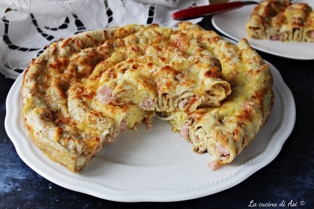 Savory Crepe Spiral Filled