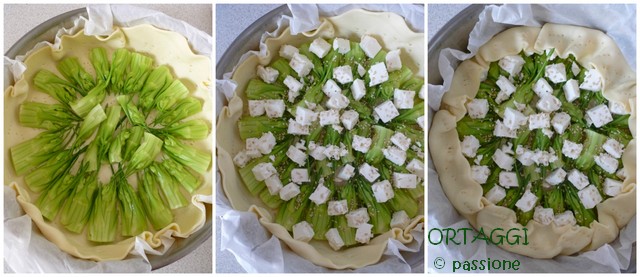 Savory pie with puntarelle, Vegetables that passion by Sara