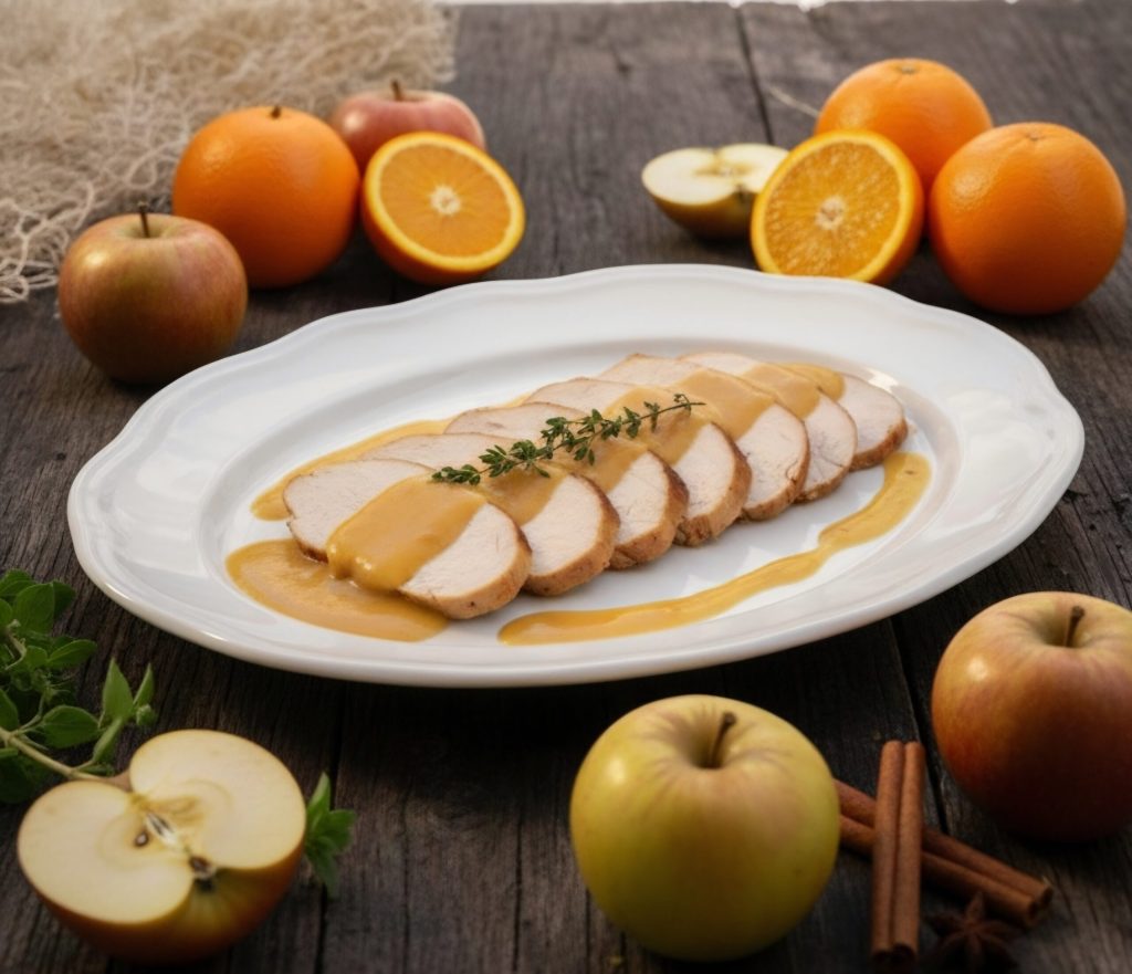 Stuffed Turkey with Golden Apples
