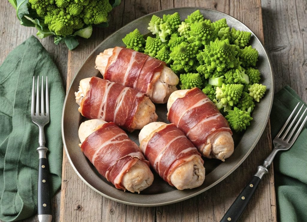 Chicken Ham and Romanesco Bites