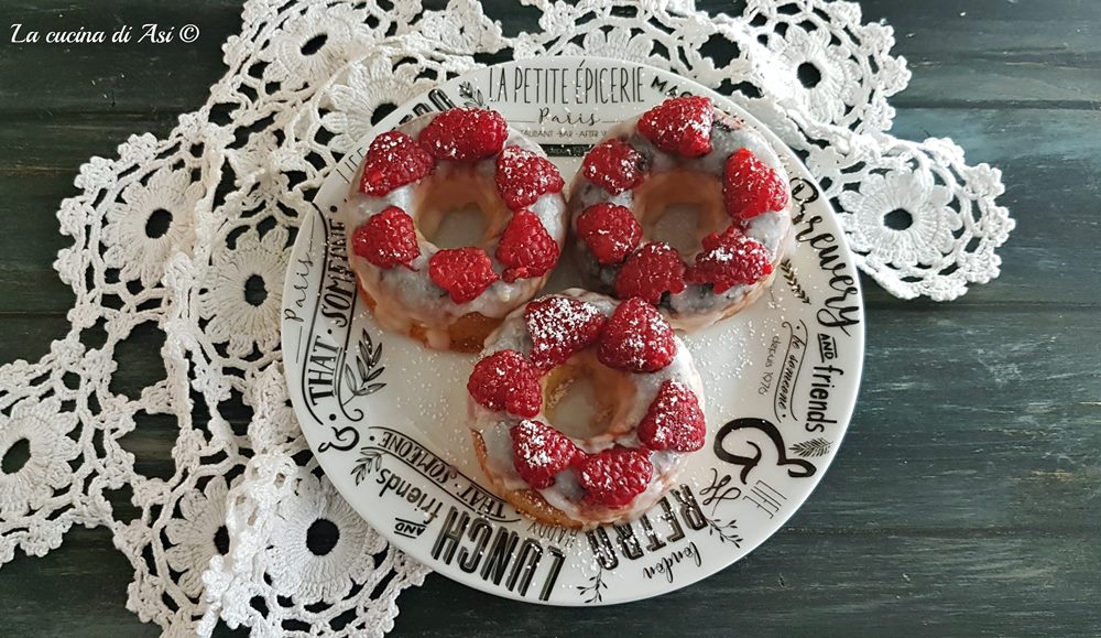 Simple Glazed Donuts with Raspberries