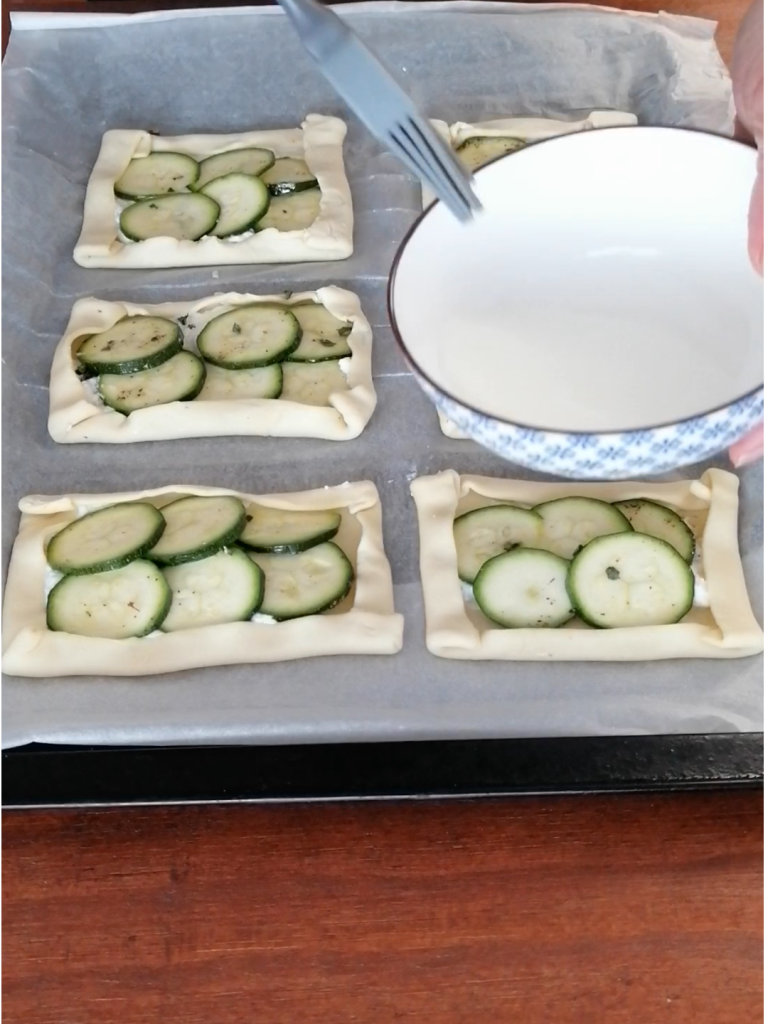 Zucchini and Cheese Puff Pastries