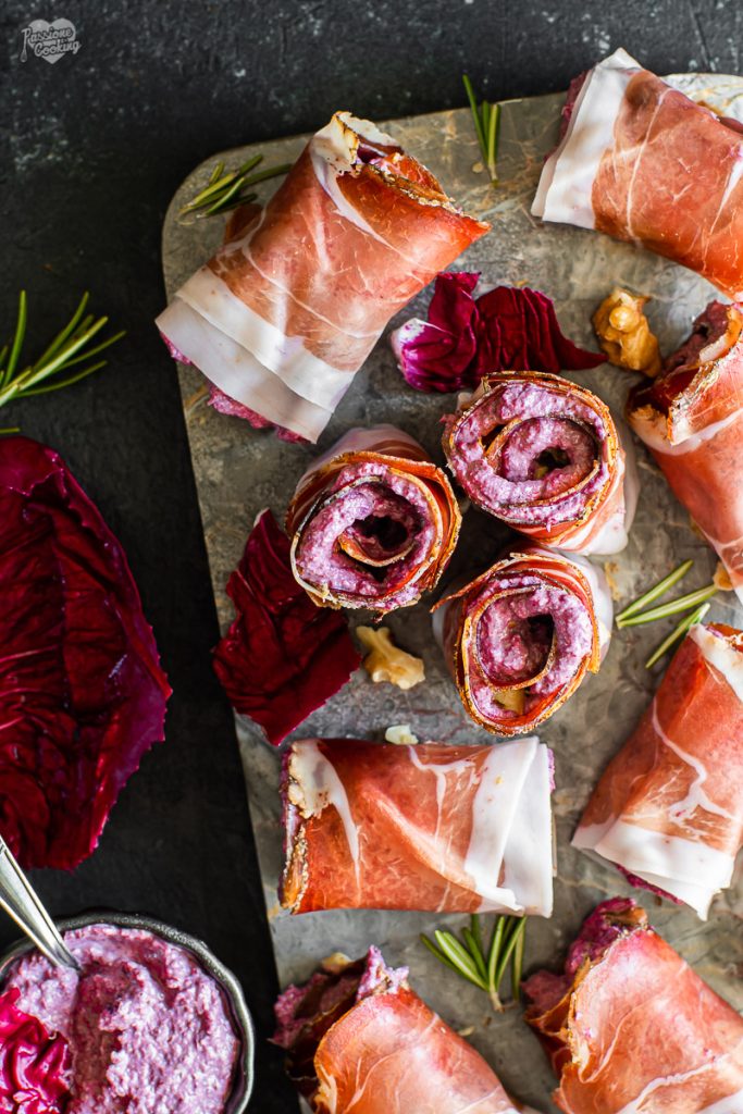 Speck Alto Adige IGP Rolls with Radicchio Cream