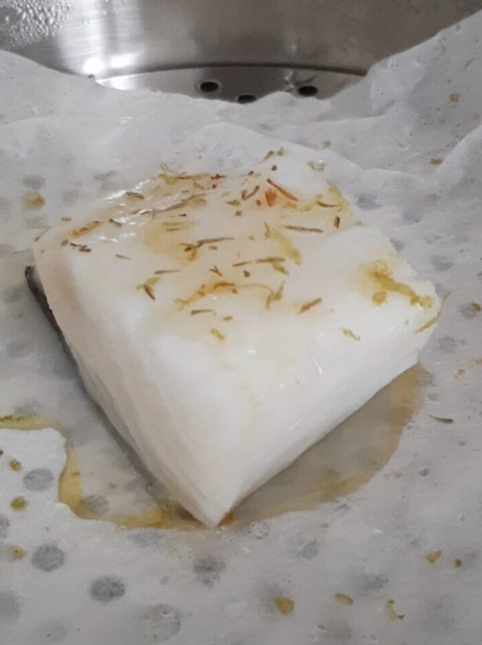 steam cooking codfish