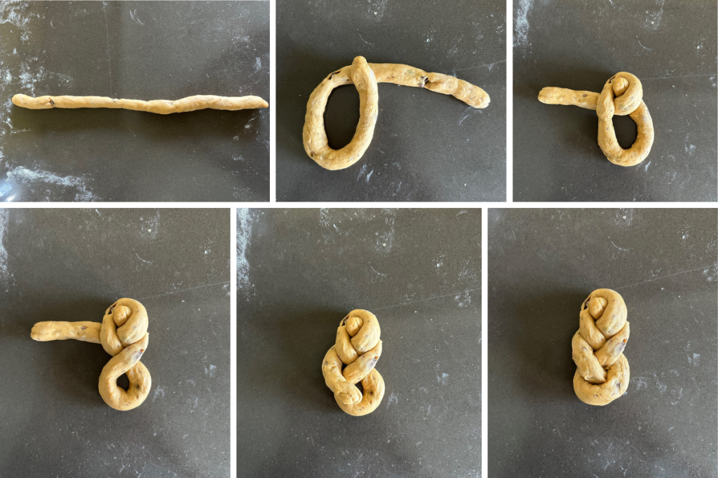 Step-by-step photo of pumpkin braids
