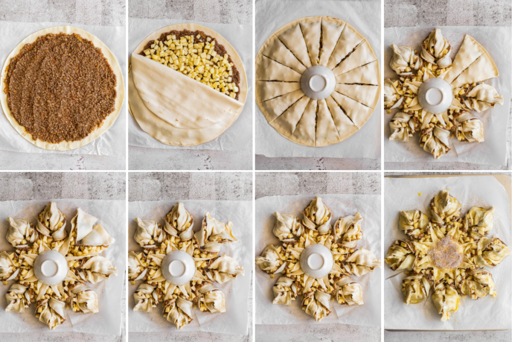 Step-by-step photo spiced star with apples