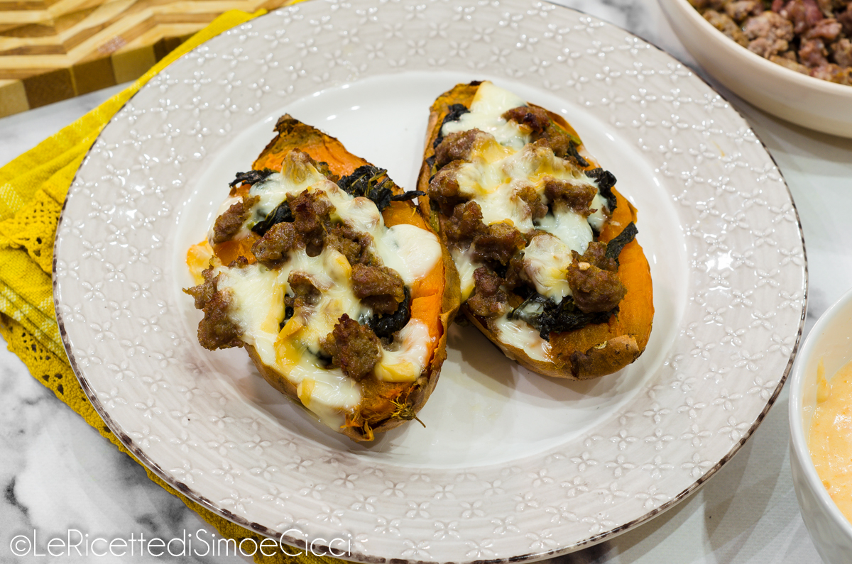 Stuffed Sweet Potatoes with Broccoli Rabe, Sausage, and Smoked Scamorza ...