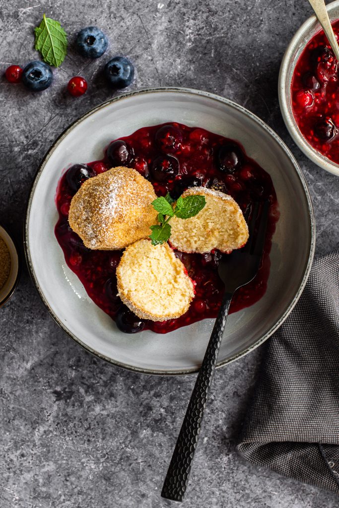 Sweet Ricotta Dumplings with Berries