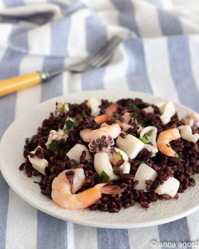 venus rice salad with octopus and shrimp