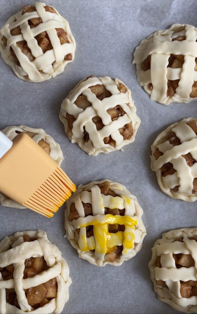 Brushing the tarts