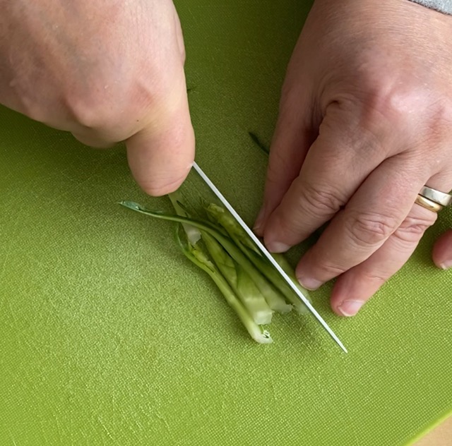 Slice the puntarelle