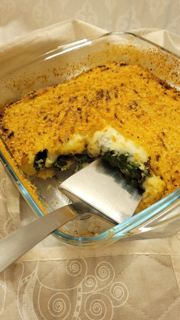 Potato and Spinach Casserole in Air Fryer