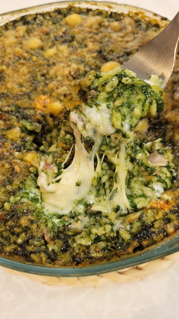 Rice and Spinach Casserole with Stracchino