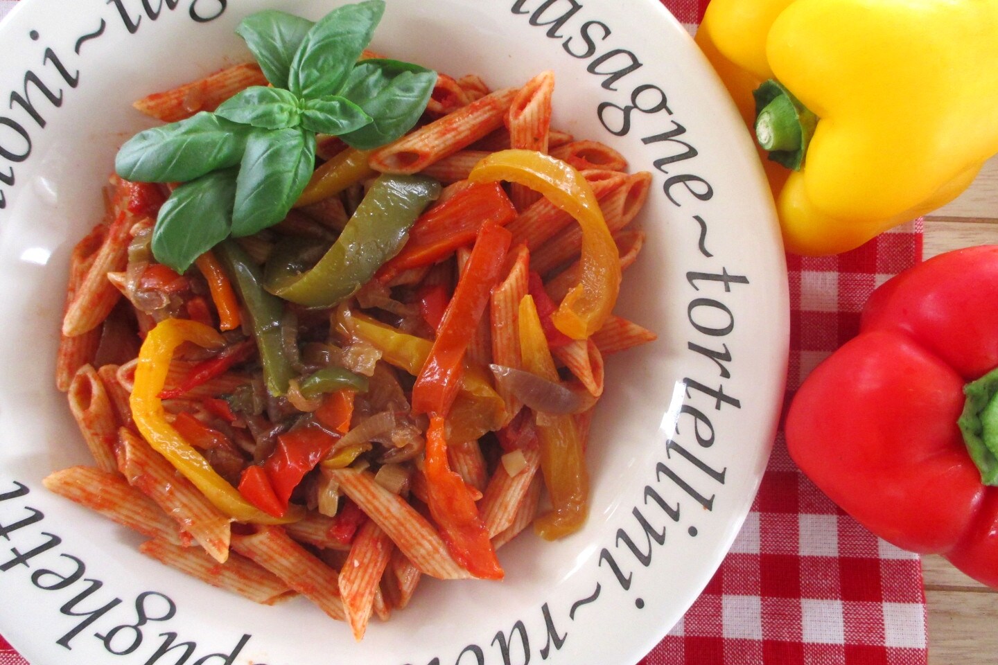 Whole Wheat Pasta with Peppers