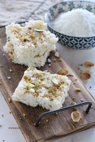 after the resting time, retrieve the sweets, cut into squares, and serve