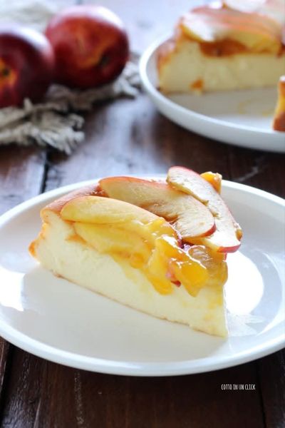 arrange the peach slices on top and serve