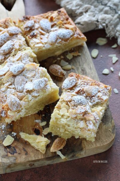 bake in a convection oven, let cool, cut into squares, and sprinkle with powdered sugar