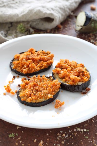 bake the eggplants for 20 minutes or until golden