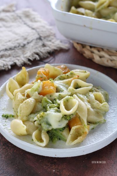 bake the pasta in the oven at 200°C for 5 minutes and serve