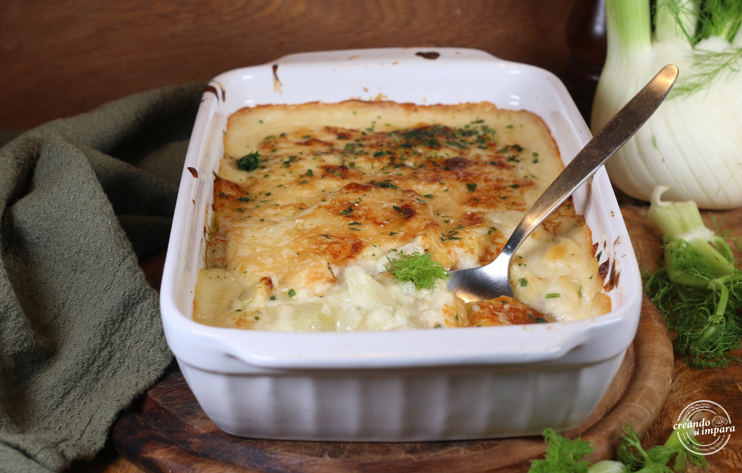Baked Fennel Gratin with Béchamel Sauce