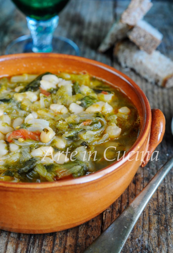 Beans with Escarole Neapolitan Recipe vickyart art in the kitchen