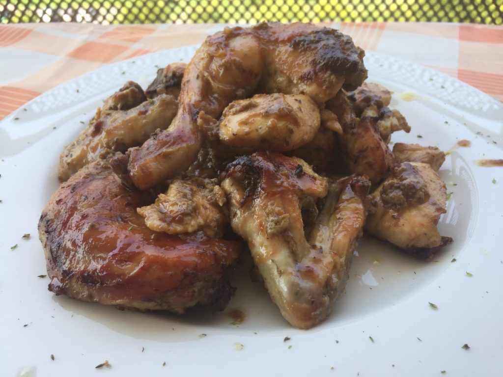 beer-marinated roast chicken