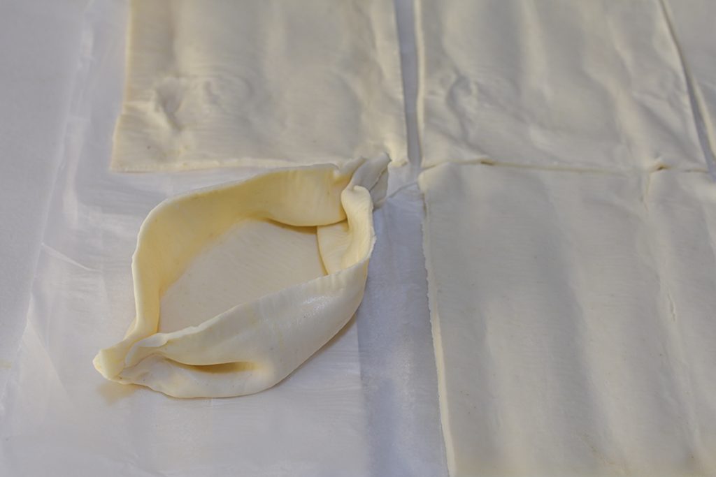 Puff Pastry Candies with Russian Salad Christmas Appetizer