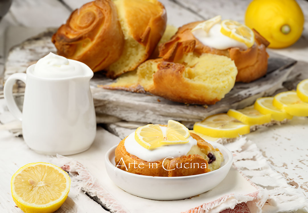 Lemon and Sour Cherry Brioche Rolls