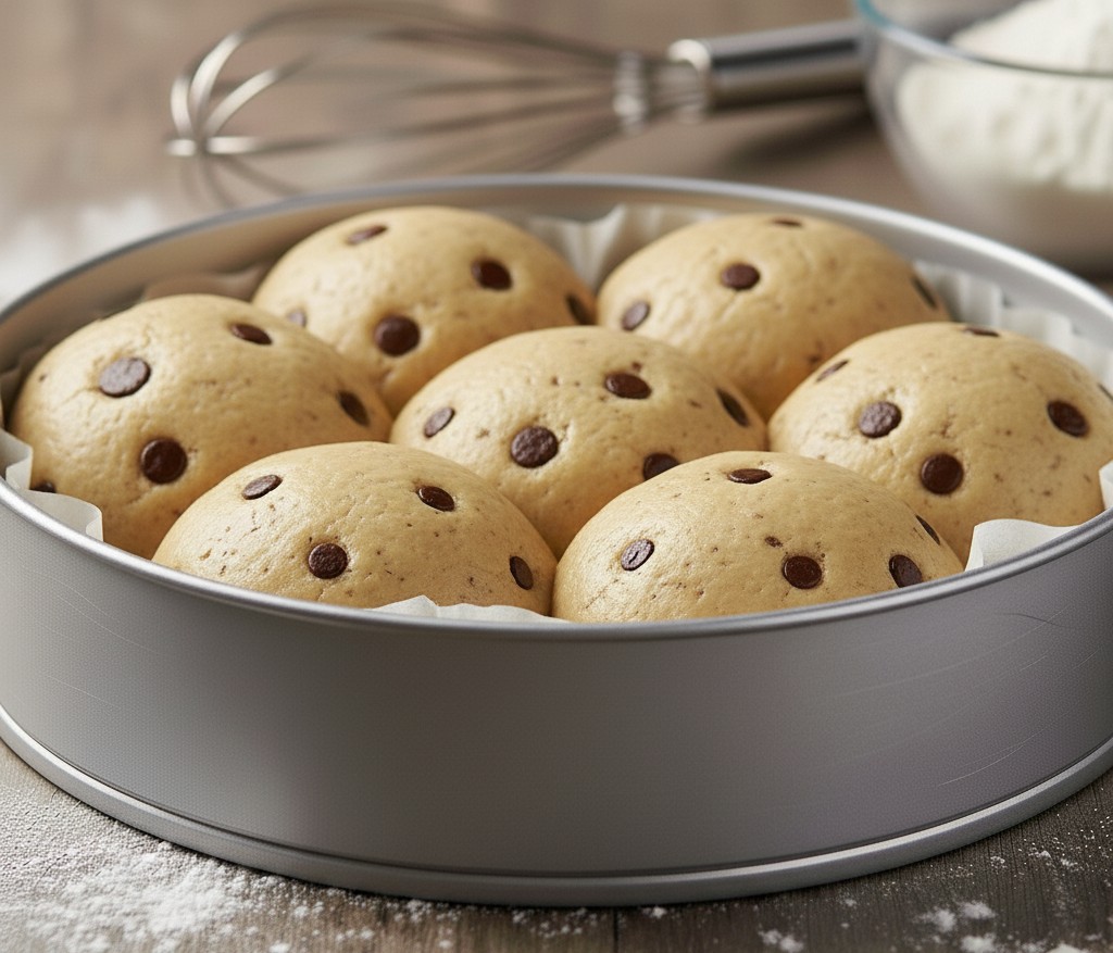 The brioche ring with chocolate chips