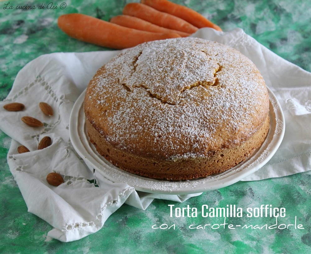 soft camilla cake with carrots-almonds