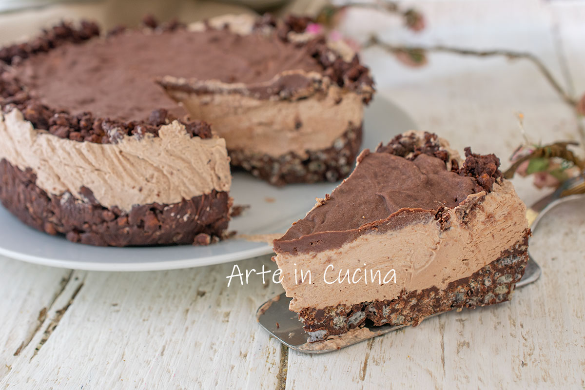 Cheesecake with Chocolate Puffed Rice