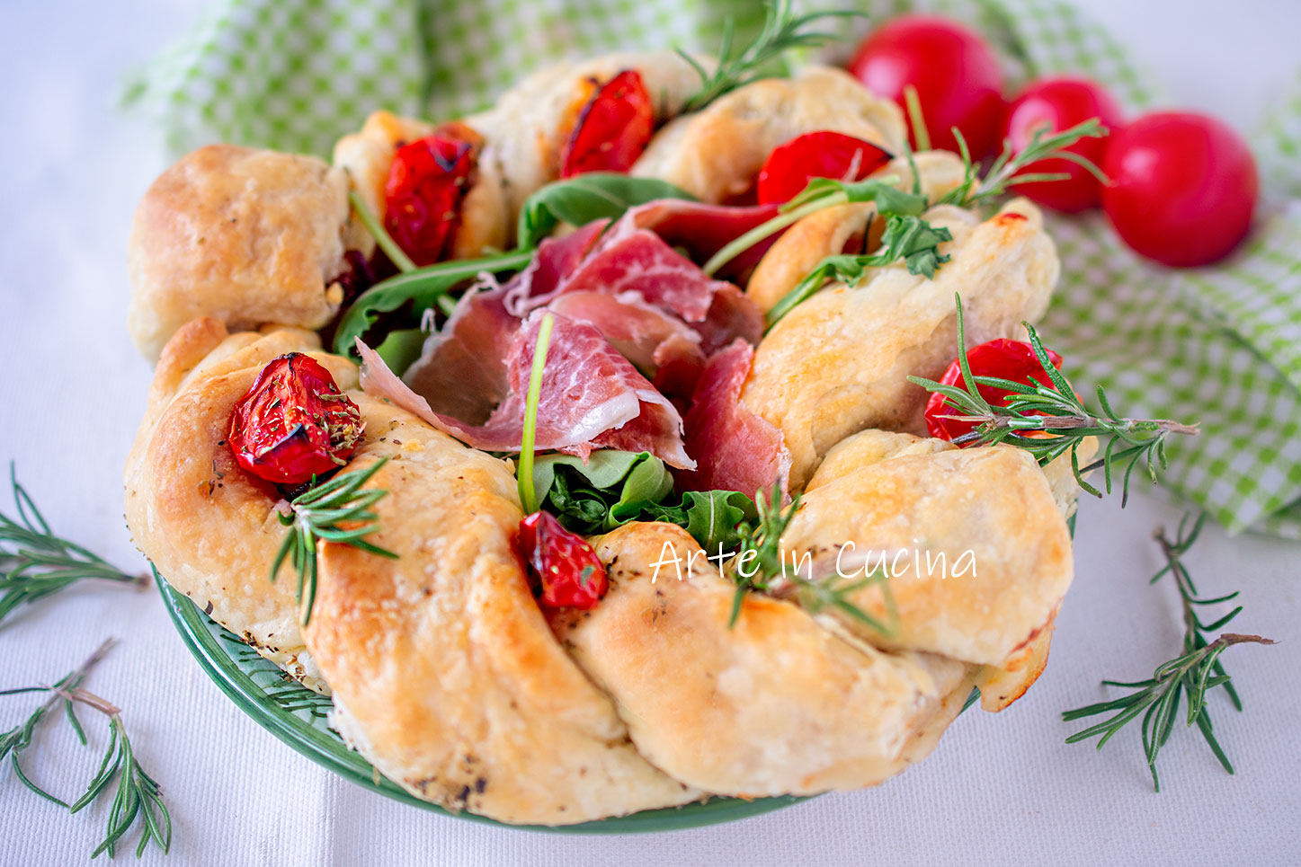 Puff Pastry Wreath Christmas Centerpiece