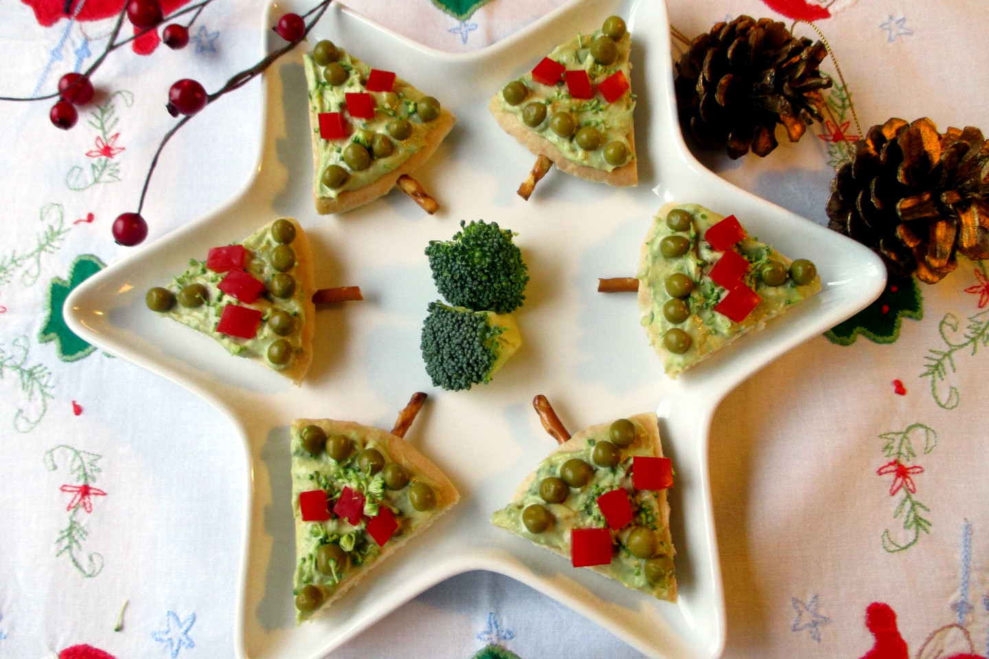 Christmas Tree Pita Bread